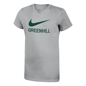Greenhill Nike Girls V-Neck Dri-Fit Tee