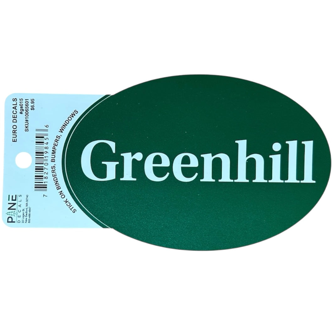 Greenhill School Oval Car Decal