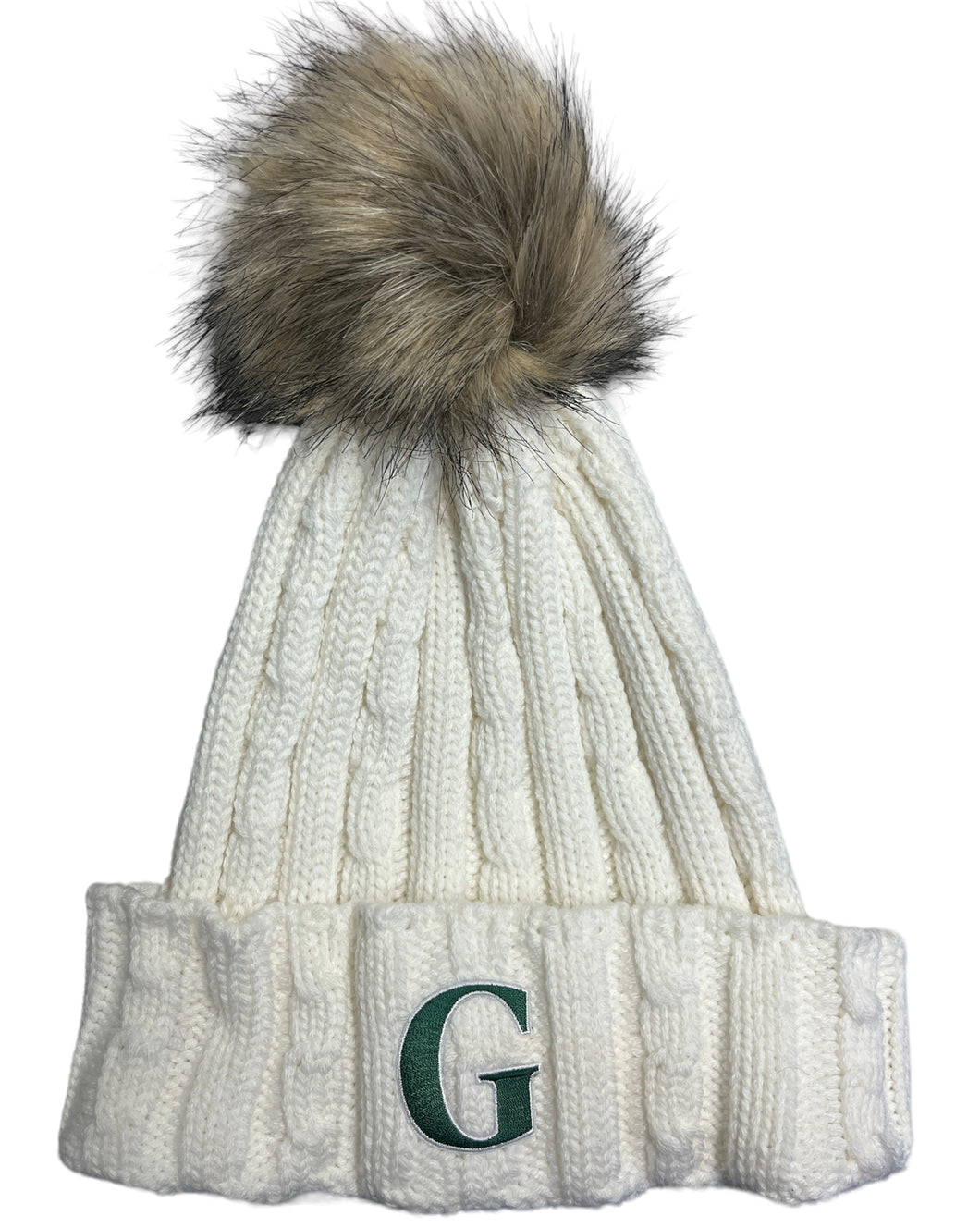Greenhill Logofit Pom Cable Knit Beanie