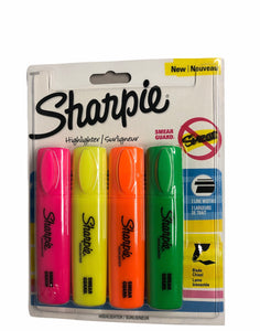 Sharpie Wide Blade Highlighter 4pk
