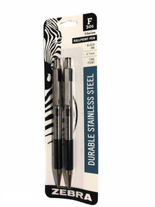 Zebra F-301 Stainless Steel Retractable Ballpoint Pen
