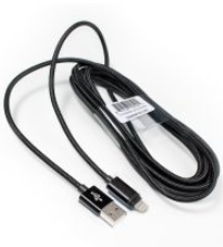 SD Lightning Cable Braid 10' Black
