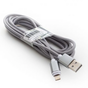 SD Lightning Cable Braid 10' Gray