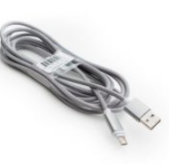 SD Micro USB Cable Braid 10" Gray
